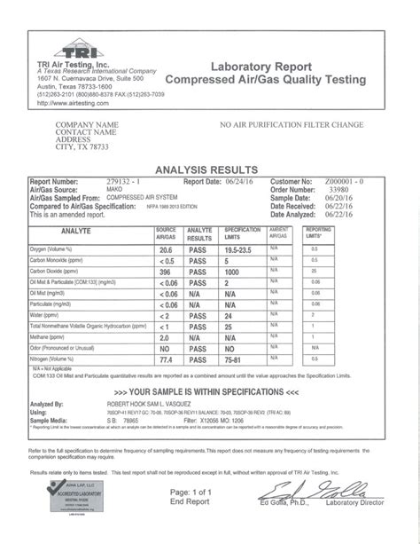 medically compressed gas air system testing|medical gas field reporting requirements.